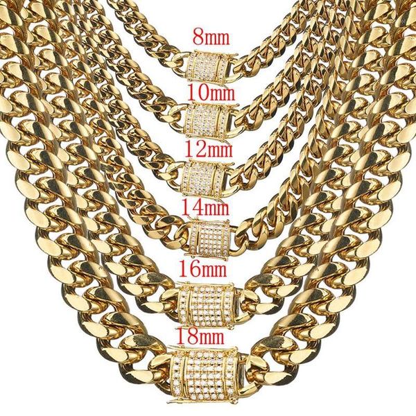 perfect gold color men's shiny crystal clasp stainless steel miami curb cuban link chain 8-18mm wide 7-40" necklace or bracelet1, Silver
perfect gold color men's shiny crystal clasp stainless steel miami curb cuban link chain 8-18mm wide 7-40" necklace or bracelet1, Silver