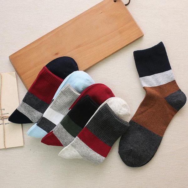 men's socks autumn and winter stripes men cotton rough fight color leisure tube socks1, Black
men's socks autumn and winter stripes men cotton rough fight color leisure tube socks1, Black