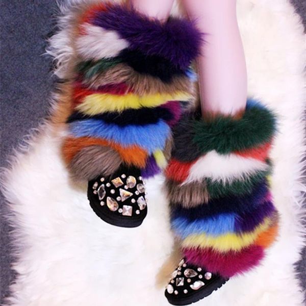 boots women multi-color fur mid calf snow thick sole real hair ladies handmade warm plush slip on winter boots1, Black
boots women multi-color fur mid calf snow thick sole real hair ladies handmade warm plush slip on winter boots1, Black