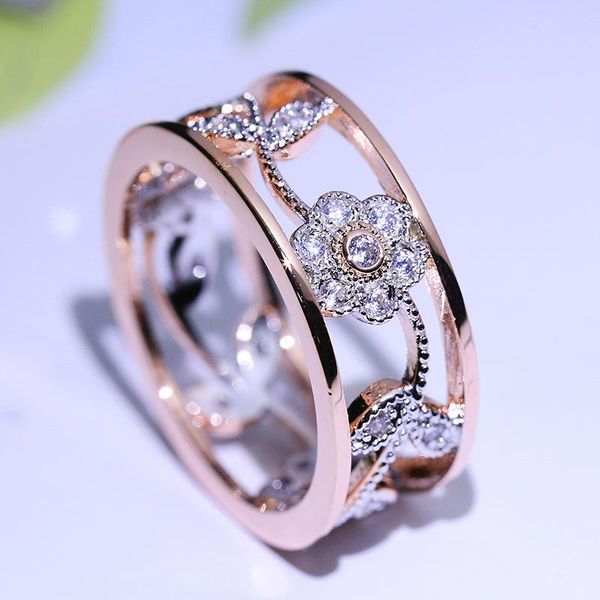 cluster rings flower vine leaves ring micro-inlaid zircon double layer two-tone wedding for women fashion lucky gift jewelry, Golden;silver
cluster rings flower vine leaves ring micro-inlaid zircon double layer two-tone wedding for women fashion lucky gift jewelry, Golden;silver