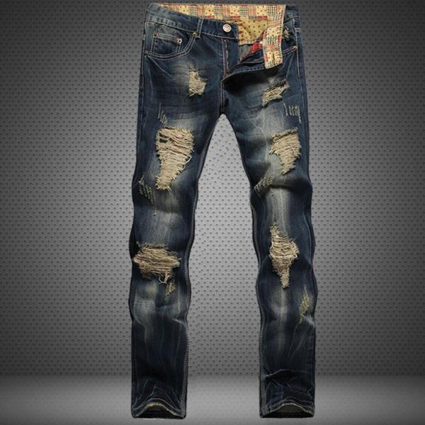 mens dark blue jeans holes denim pants new fashion men straight silm casual moto&bike jeans summer denim large size 42
mens dark blue jeans holes denim pants new fashion men straight silm casual moto&bike jeans summer denim large size 42