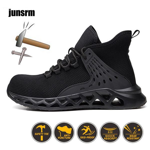 lightweight work shoes, waterproof breathable non-slip eva four season safety shoes steel toe puncture-proof men's sports boots lj20102, Black;white
lightweight work shoes, waterproof breathable non-slip eva four season safety shoes steel toe puncture-proof men's sports boots lj20102, Black;white
