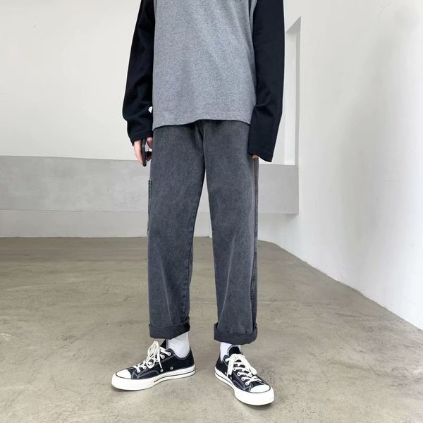 tooling jeans men's brand loose capris spring autumn wide leg straight tube korean fashion casual pants, Black
tooling jeans men's brand loose capris spring autumn wide leg straight tube korean fashion casual pants, Black