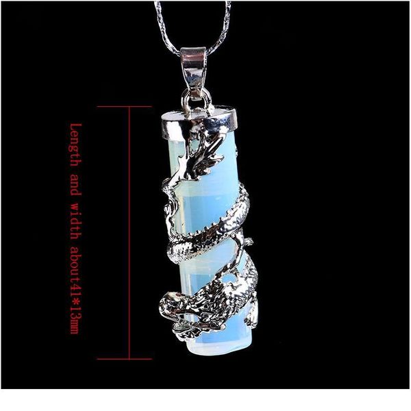 1pc natural crystal mineral jewelry dragon column pendant guardian fashion couple pendant necklace diy gift qylzbt, Black
1pc natural crystal mineral jewelry dragon column pendant guardian fashion couple pendant necklace diy gift qylzbt, Black