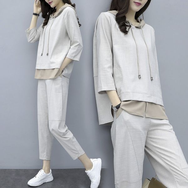 l7e54 women's aging early autumn fashion casual pants suit women's loose slimming temperament 2020 early autumn casual pants two-p, Gray
l7e54 women's aging early autumn fashion casual pants suit women's loose slimming temperament 2020 early autumn casual pants two-p, Gray