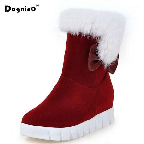 dagnino height increasing winter snow boots women warm fur inside bowknot thick platform mid calf botas shoes plus size 34-431, Black
dagnino height increasing winter snow boots women warm fur inside bowknot thick platform mid calf botas shoes plus size 34-431, Black