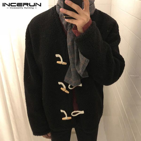 incerun men jackets coats faux lambswool single breasted winter casual outerwear long sleeve solid streetwear fashion men coats1, Black;brown
incerun men jackets coats faux lambswool single breasted winter casual outerwear long sleeve solid streetwear fashion men coats1, Black;brown