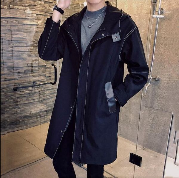 men's korean version of the long style trench coat handsome relaxed hooded autumn leisure wash printed thin jacket.1, Tan;black
men's korean version of the long style trench coat handsome relaxed hooded autumn leisure wash printed thin jacket.1, Tan;black