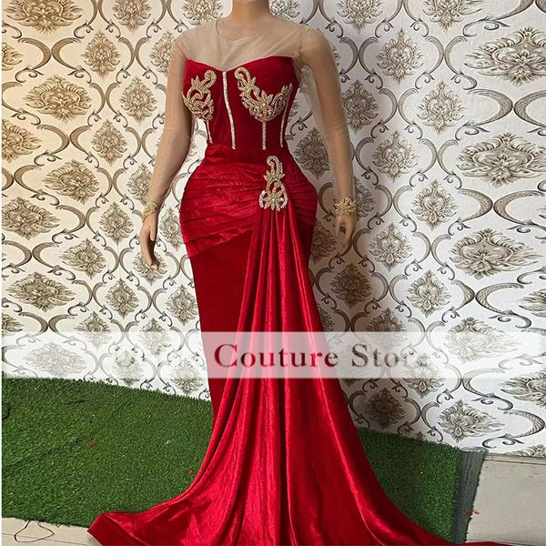 aso ebi red evening dresses long sleeves beading mermaid prom gowns for women occasion party wear, Black
aso ebi red evening dresses long sleeves beading mermaid prom gowns for women occasion party wear, Black