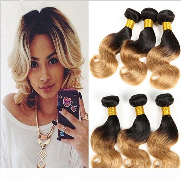 1b 27 ombre malaysian body wave hair 3 bundles lot honey blonde ombre human hair weave 2 tone hair extensions, Black
1b 27 ombre malaysian body wave hair 3 bundles lot honey blonde ombre human hair weave 2 tone hair extensions, Black