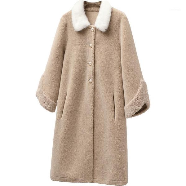women's fur & faux real coat streetwear collar wool jacket autumn winter women clothes 2021 korean sheep shearling suede lining1, Black
women's fur & faux real coat streetwear collar wool jacket autumn winter women clothes 2021 korean sheep shearling suede lining1, Black