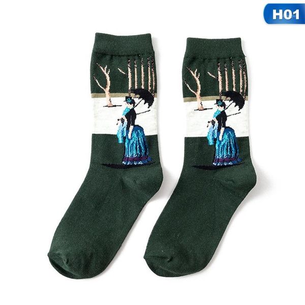 1 pairs autumn winter retro women new art world famous oil painting series men socks funny socks1, Black;white
1 pairs autumn winter retro women new art world famous oil painting series men socks funny socks1, Black;white