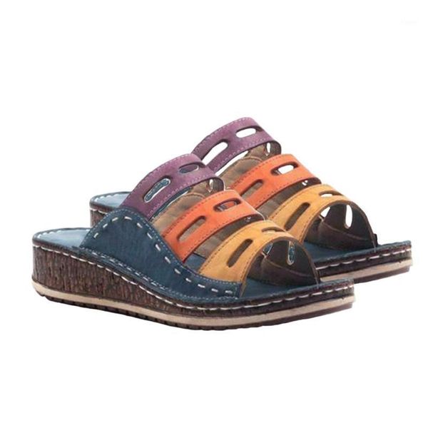 summer slippers leisure chic women sandals casual slip-on beach shoes three color stitching open toe wedges platform slide1, Black
summer slippers leisure chic women sandals casual slip-on beach shoes three color stitching open toe wedges platform slide1, Black