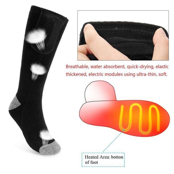 sports socks 3.7v heated warmer electric winter warming thermal for outdoor hiking cycling, Black
sports socks 3.7v heated warmer electric winter warming thermal for outdoor hiking cycling, Black