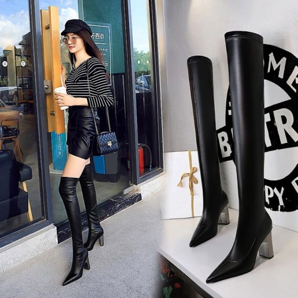 женская заостренный toe эластичный кожа pu над коленом boots блок высокий каблук натянуть на обувь езда мотоцикла черный плюс размер 34-43, Black
женская заостренный toe эластичный кожа pu над коленом boots блок высокий каблук натянуть на обувь езда мотоцикла черный плюс размер 34-43, Black