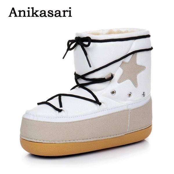women's ankle boots russia keep warm snow boots star wool plush inside platform shoes women space woman work safety shoes, Black
women's ankle boots russia keep warm snow boots star wool plush inside platform shoes women space woman work safety shoes, Black