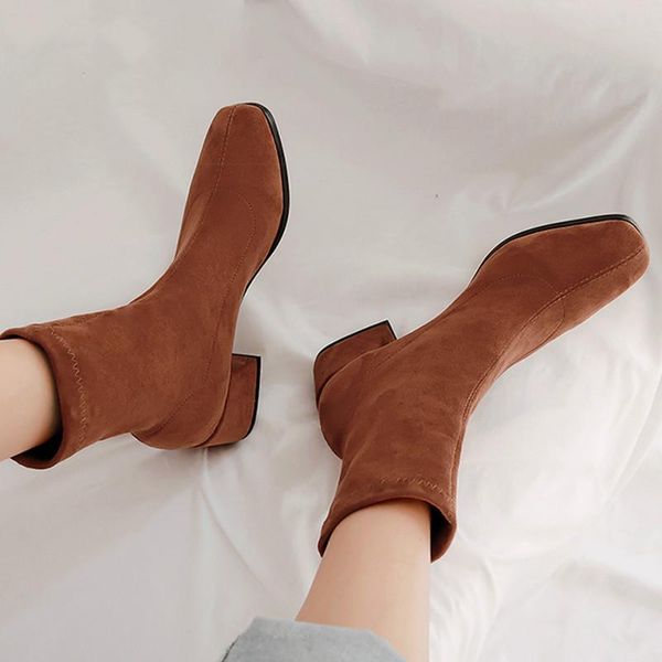 boots stretch flock women sock ankle boot female square toe thick heels shoes ladies fashion suede winter 2021, Black
boots stretch flock women sock ankle boot female square toe thick heels shoes ladies fashion suede winter 2021, Black
