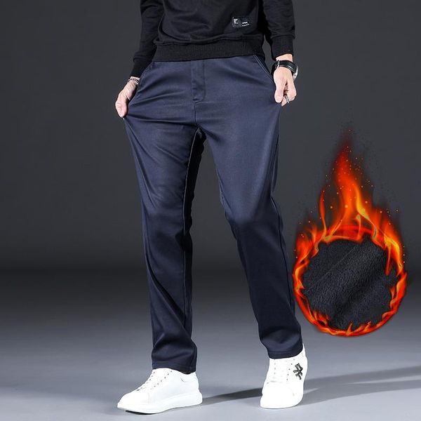shan bao men's winter business casual pants brand clothing classic embroidery fleece thick warm straight slim lyocell trousers, Black
shan bao men's winter business casual pants brand clothing classic embroidery fleece thick warm straight slim lyocell trousers, Black