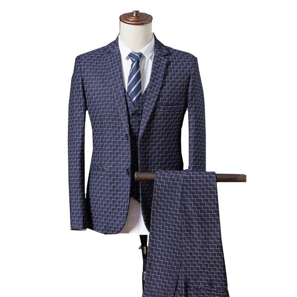 men's suits & blazers men 3 piece set business banquet suit jacket + pant vest asia size s - 4xl mens , there are jackets for sale, White;black 
men's suits & blazers men 3 piece set business banquet suit jacket + pant vest asia size s - 4xl mens , there are jackets for sale, White;black