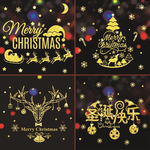 christmas gold glitter christmas sticker pvs electrostatic stickers window glass new year for home decorations1 
christmas gold glitter christmas sticker pvs electrostatic stickers window glass new year for home decorations1