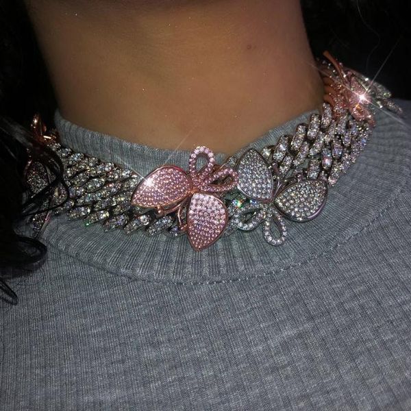 iced out 12mm cuban pink cz butterfly necklace wide chain luxury necklace bling bling hip hop jewelry for men women gift, Golden;silver
iced out 12mm cuban pink cz butterfly necklace wide chain luxury necklace bling bling hip hop jewelry for men women gift, Golden;silver