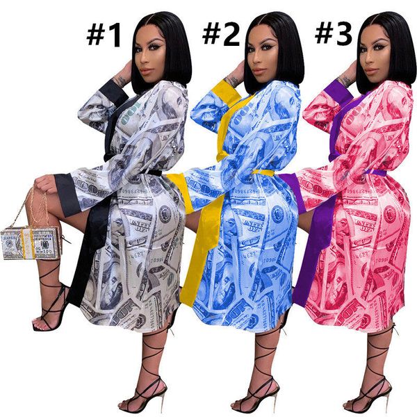 women designer clothes dollar printed fashion long sleeves pajama home wear nightdress ladies home dress household coat cz102802, White
women designer clothes dollar printed fashion long sleeves pajama home wear nightdress ladies home dress household coat cz102802, White