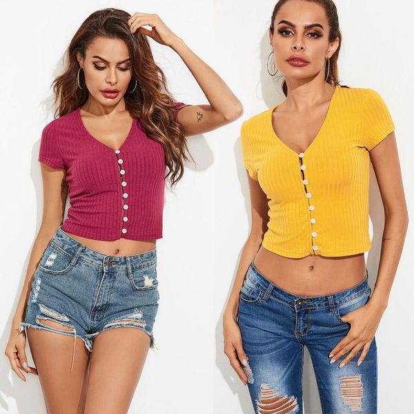 streetwear v neck cropped women center buttons cropfashion harajuku knitted women t-shirt casual slim tshirt, White
streetwear v neck cropped women center buttons cropfashion harajuku knitted women t-shirt casual slim tshirt, White
