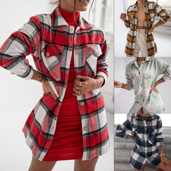 women's vests 2021 harajuku long sleeve plaid coats and jackets women casual stwear spring ladies y2051a1, Black;white
women's vests 2021 harajuku long sleeve plaid coats and jackets women casual stwear spring ladies y2051a1, Black;white