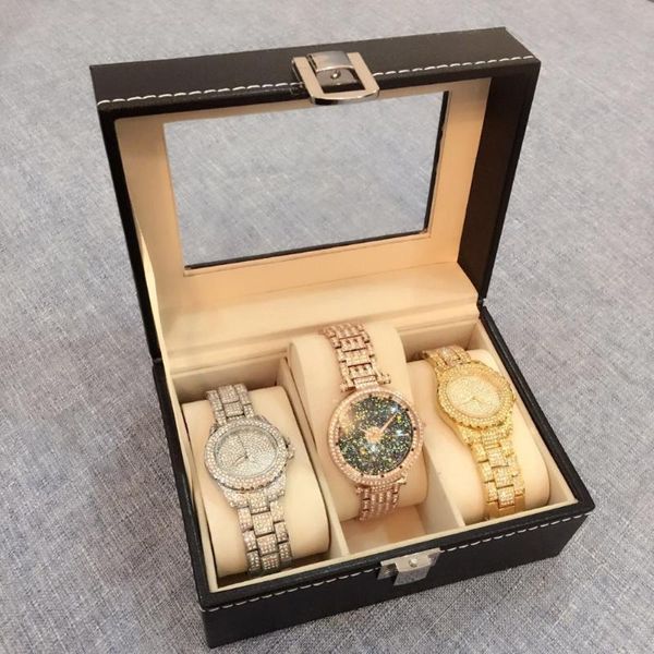 watch boxes & cases leather box jewelry display storage organizer container 3 cell windowed case cells, Black;blue
watch boxes & cases leather box jewelry display storage organizer container 3 cell windowed case cells, Black;blue