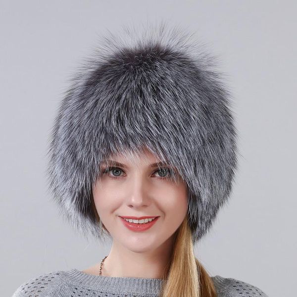 beanie/skull caps winter hat 100% real natural silver fur women's knitted cap women female ear warm must, Blue;gray
beanie/skull caps winter hat 100% real natural silver fur women's knitted cap women female ear warm must, Blue;gray