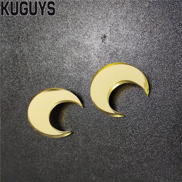 cute new style little golden moon earrings for stylish acrylic mirror stud jewelry accessories for women, Golden;silver
cute new style little golden moon earrings for stylish acrylic mirror stud jewelry accessories for women, Golden;silver