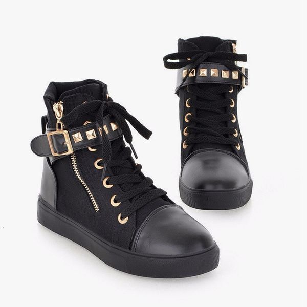 2021 women canvas high lace up autumn vulcanized new ladies fashion rivet buckle casual walking shoes 1 7kc0, Black
2021 women canvas high lace up autumn vulcanized new ladies fashion rivet buckle casual walking shoes 1 7kc0, Black