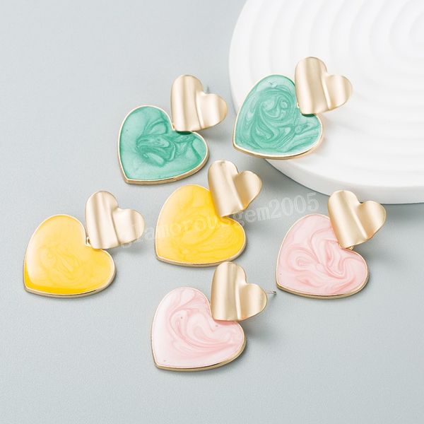 colorful heart shape drop earrings temperament wind dropping oil statement earrings woman unusual jewelry, Silver
colorful heart shape drop earrings temperament wind dropping oil statement earrings woman unusual jewelry, Silver