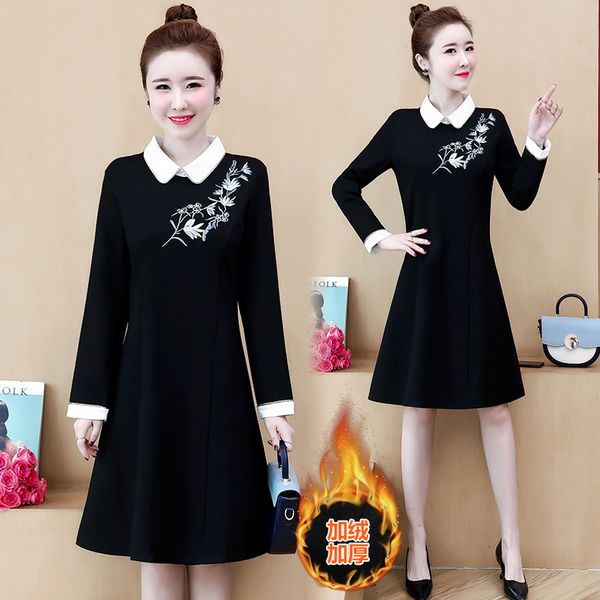 warm embroidered more size keeping winter dress party clothes n8r9, Black;gray
warm embroidered more size keeping winter dress party clothes n8r9, Black;gray