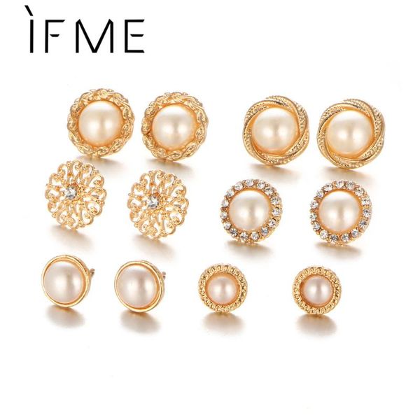 if me 6pairs/set round crystal stud earrings sets women female simulated pearl flower ear studs party wedding gift gold color, Golden;silver
if me 6pairs/set round crystal stud earrings sets women female simulated pearl flower ear studs party wedding gift gold color, Golden;silver