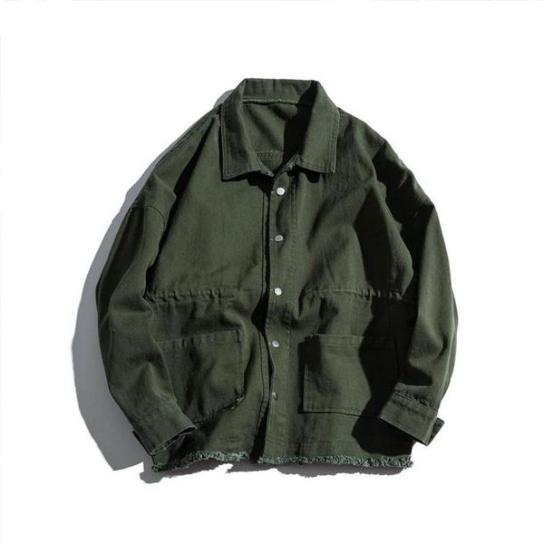 men's jackets wholesale 2021 fashion teenagers retro jacket loose tassel army green hongkong denim student trend handsome coat, Black;brown
men's jackets wholesale 2021 fashion teenagers retro jacket loose tassel army green hongkong denim student trend handsome coat, Black;brown