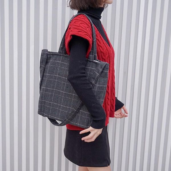 yile 1pc woolen tartan eco shopping tote shoulder bag cross body strap messenger yxs99
yile 1pc woolen tartan eco shopping tote shoulder bag cross body strap messenger yxs99