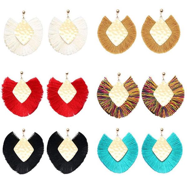2020 bohemian white tassel dangle earrings fashion swingy fan shaped fringe thread statement drop earrings for women jewelry, Silver
2020 bohemian white tassel dangle earrings fashion swingy fan shaped fringe thread statement drop earrings for women jewelry, Silver