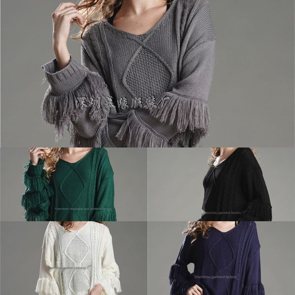 bwaw9 women's tassel tassel commuter solid ins fashion pullovert-shirt women's ol ol commuter pullover ins fashion solid pullover, White;black
bwaw9 women's tassel tassel commuter solid ins fashion pullovert-shirt women's ol ol commuter pullover ins fashion solid pullover, White;black