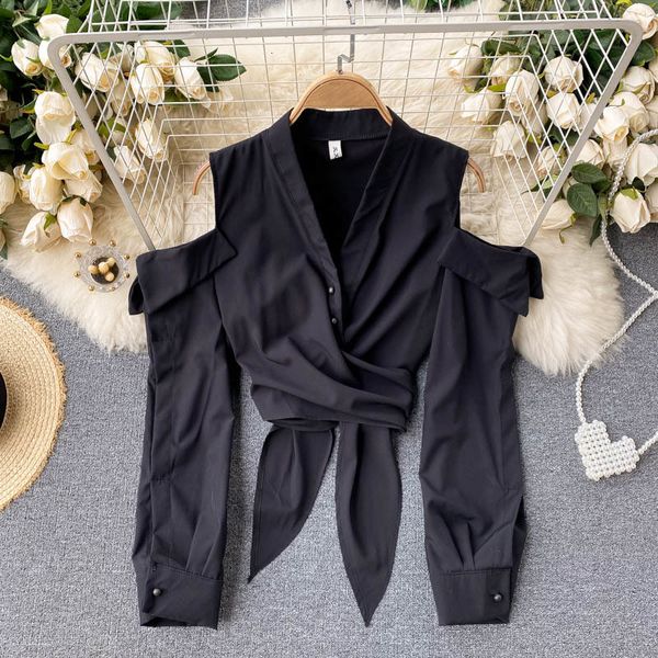 2021 new fancy singiny off the shoulder women low-v button lace to blouse elegant autumn fashion thin shirts 1c6j, White
2021 new fancy singiny off the shoulder women low-v button lace to blouse elegant autumn fashion thin shirts 1c6j, White