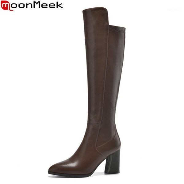 moonmeek 2021 women boots thick heels pointed toe winter boots solid color keep warm knee high brown1, Black
moonmeek 2021 women boots thick heels pointed toe winter boots solid color keep warm knee high brown1, Black