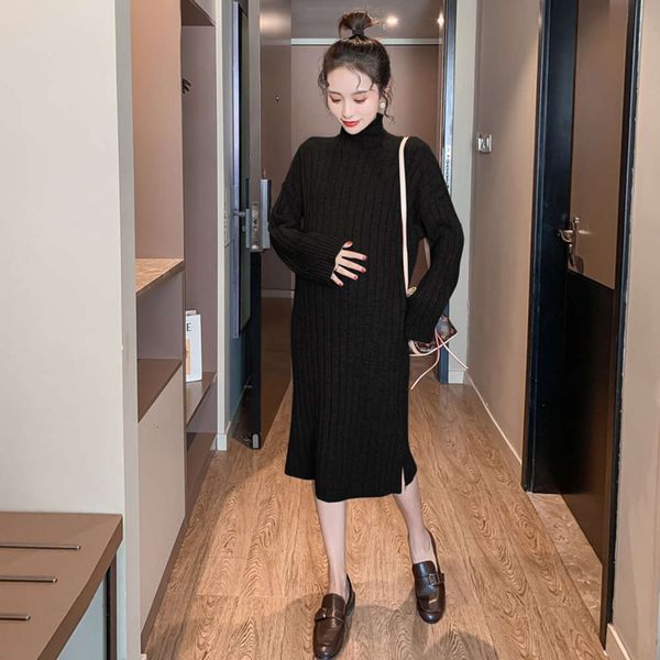 knitted pregnant women's turtleneck sweater new drs in autumn and winter 2020, White
knitted pregnant women's turtleneck sweater new drs in autumn and winter 2020, White
