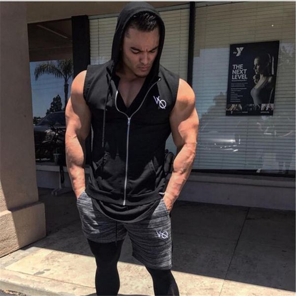 muscle fitness brothers men's sports running casual cotton outdoor zipper hooded sleeveless vest, Black;white
muscle fitness brothers men's sports running casual cotton outdoor zipper hooded sleeveless vest, Black;white