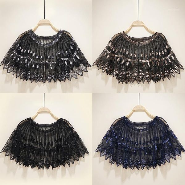 scarves 2021 women's fashion small dress sequined shawl party banquet prom mesh vest short all-match external wear1, Blue;gray
scarves 2021 women's fashion small dress sequined shawl party banquet prom mesh vest short all-match external wear1, Blue;gray