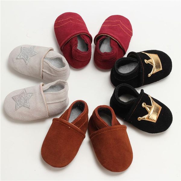 genuine leather baby moccasins crown and stars soft bottom baby boys shoes suede first walkers
genuine leather baby moccasins crown and stars soft bottom baby boys shoes suede first walkers