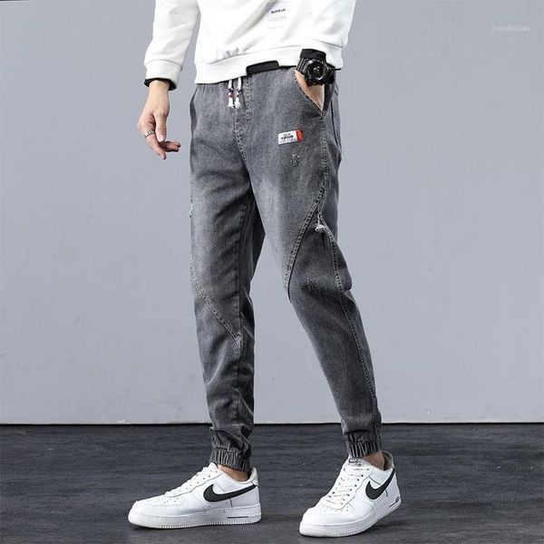 2021 autumn men student harem jeans male streetwear leggings cropped elastic pencil length pants casual denim straight trousers1, Blue
2021 autumn men student harem jeans male streetwear leggings cropped elastic pencil length pants casual denim straight trousers1, Blue