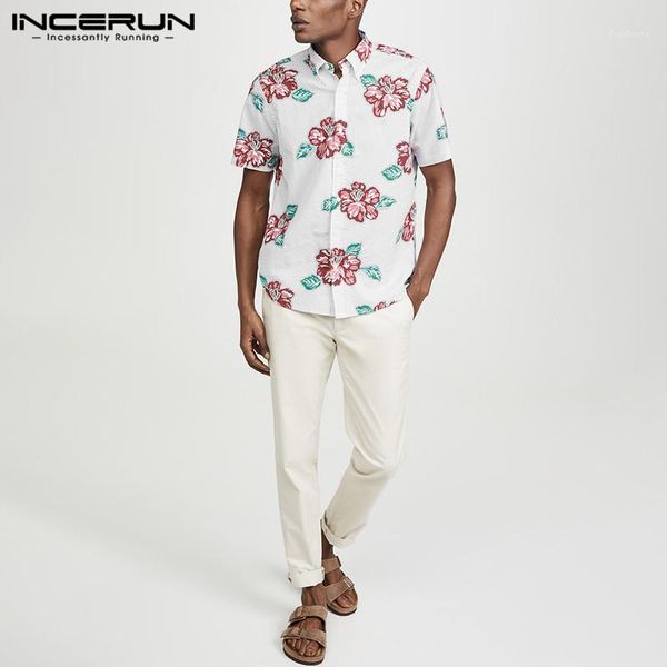 men's casual shirts incerun man flower floral blouse fashion loose comfy hombre chemise men printed causal short sleeve lapel s-3xl1, White;black
men's casual shirts incerun man flower floral blouse fashion loose comfy hombre chemise men printed causal short sleeve lapel s-3xl1, White;black
