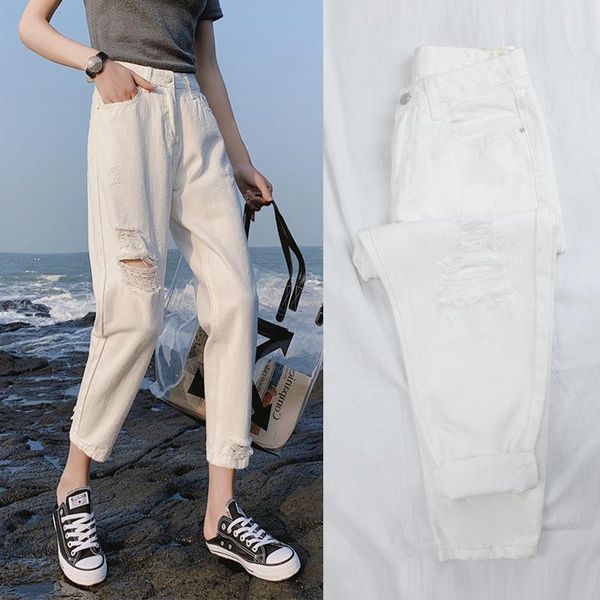 women's jeans women casual denim pants boyfriend hole vintage streetwear high waisted jean white black womens ankle-length, Blue
women's jeans women casual denim pants boyfriend hole vintage streetwear high waisted jean white black womens ankle-length, Blue