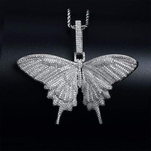 pendant hip hop jewelry luxury designer necklace mens gold chain pendants bling diamond butterfly charms rapper fashion accessories, Silver
pendant hip hop jewelry luxury designer necklace mens gold chain pendants bling diamond butterfly charms rapper fashion accessories, Silver
