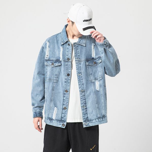 2021 new denim ripped men's jeans black jacket spring autumn fashion clothes plus oversize m-5xl m43w, Black;brown
2021 new denim ripped men's jeans black jacket spring autumn fashion clothes plus oversize m-5xl m43w, Black;brown